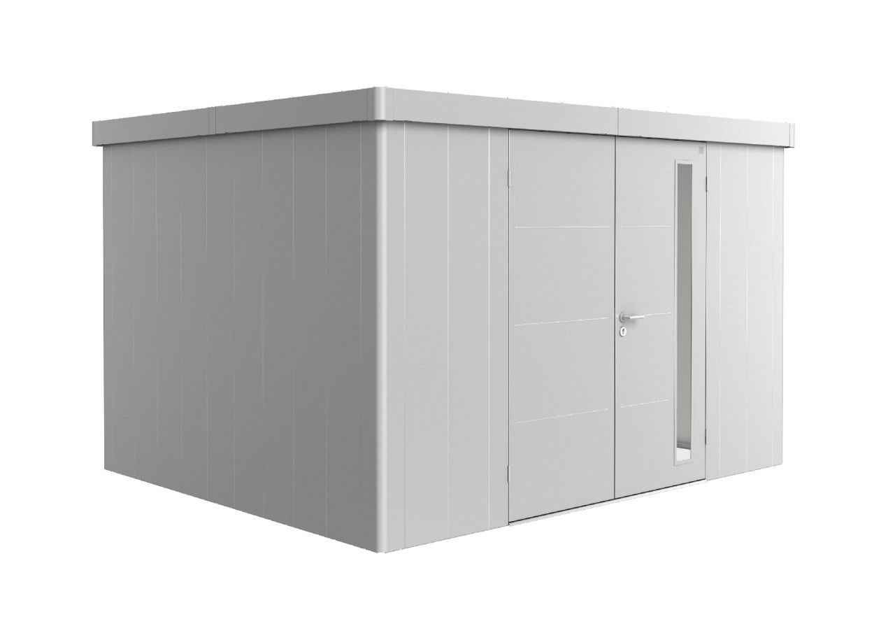 Biohort Gerätehaus Neo 3D 348 x 292 cm silber Doppeltür von Biohort