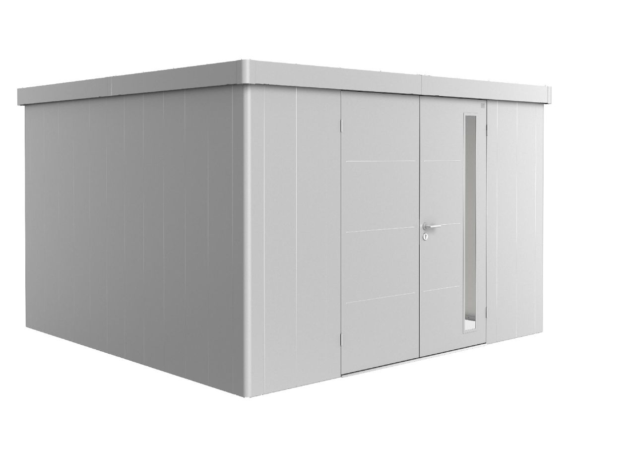 Biohort Gerätehaus Neo 4D 348 x 348 cm silber Doppeltür von Biohort