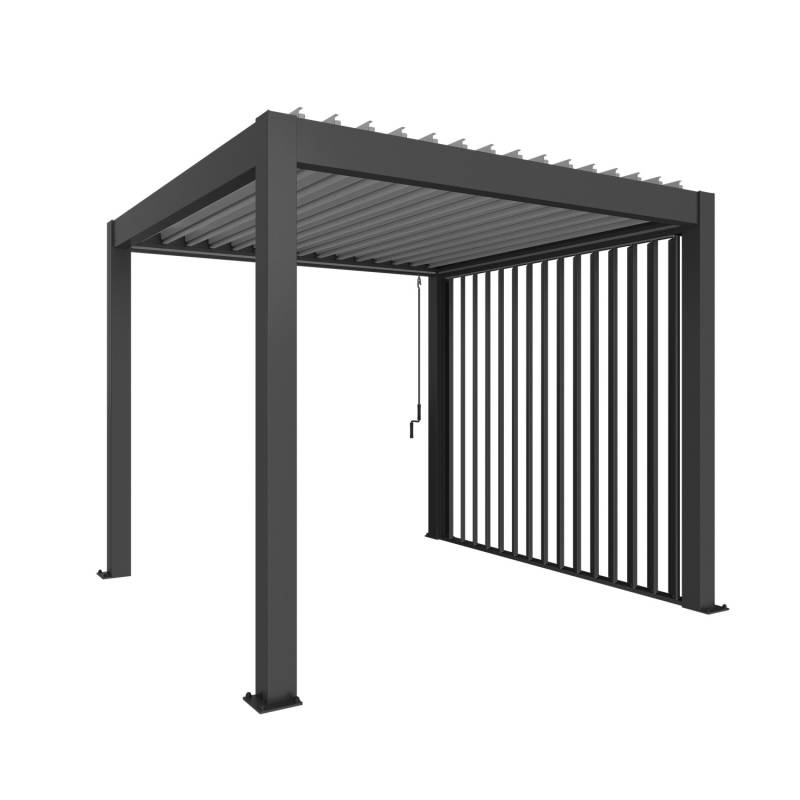 Biohort Lamellenseitenwand zu Pergola 10 x 235 x 272 cm Dunkelgrau-Metallic von Biohort