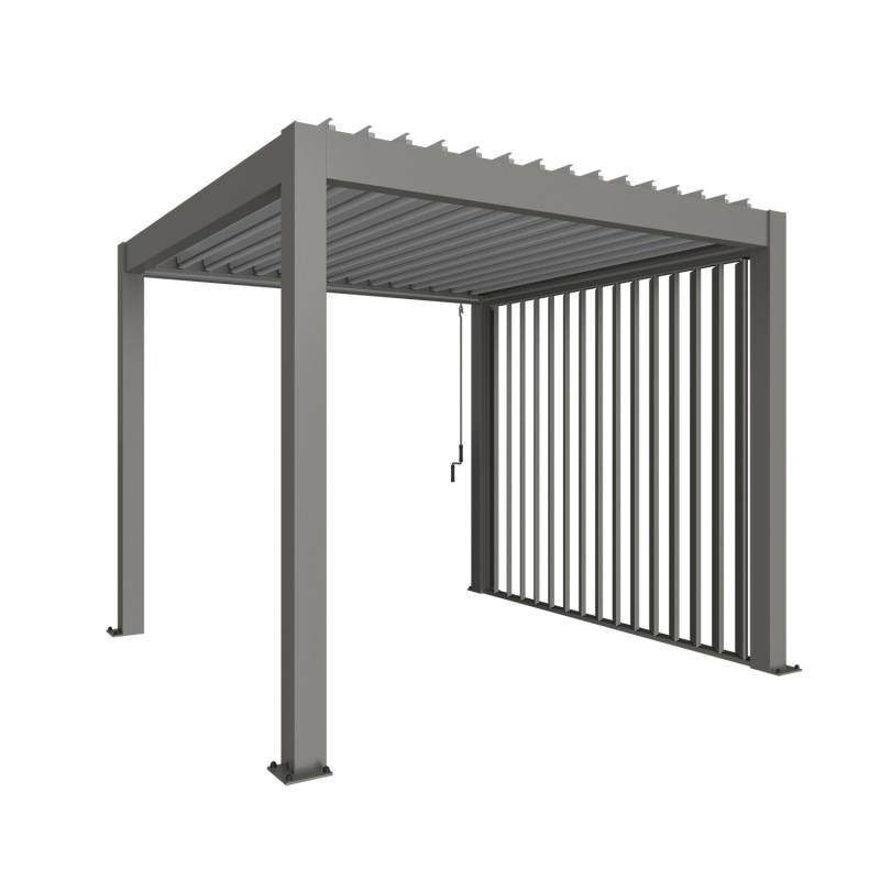 Biohort Lamellenseitenwand zu Pergola 10 x 235 x 272 cm Quarzgrau-Metallic von Biohort