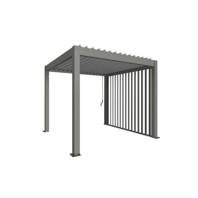 Biohort Lamellenseitenwand Gr. 3 m quarzgrau-metallic 235 x 10 x 272 cm von Biohort