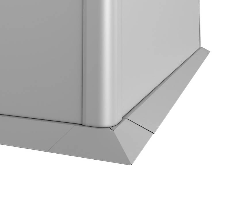 Biohort Mähkante für HochBeet 201 x 102 x 77 cm (Gr. 2x1) silber-metallic von Biohort