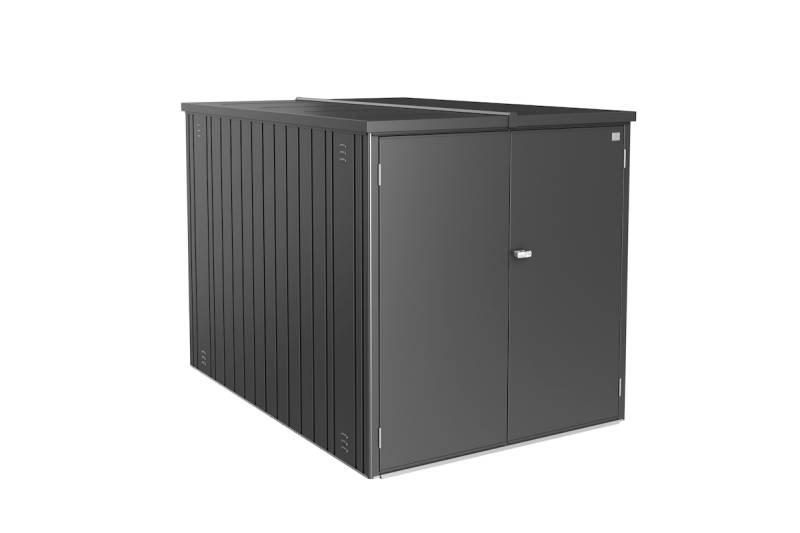 Biohort MiniGarage B 145 x T 203 x H 150 cm (Größe L), dunkelgrau-metallic von Biohort