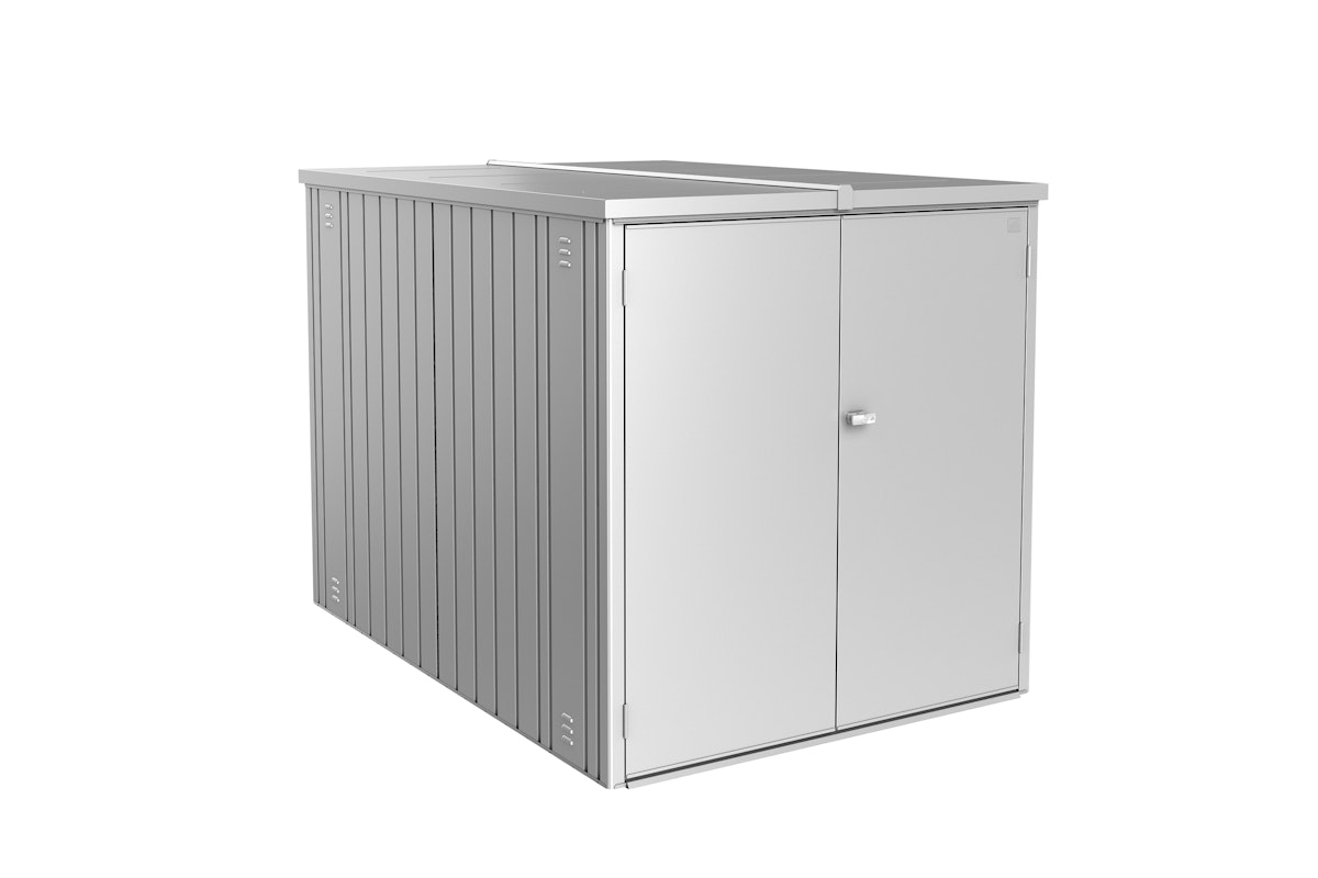 Biohort MiniGarage B 145 x T 203 x H 150 cm (Größe L), silber-metallic von Biohort