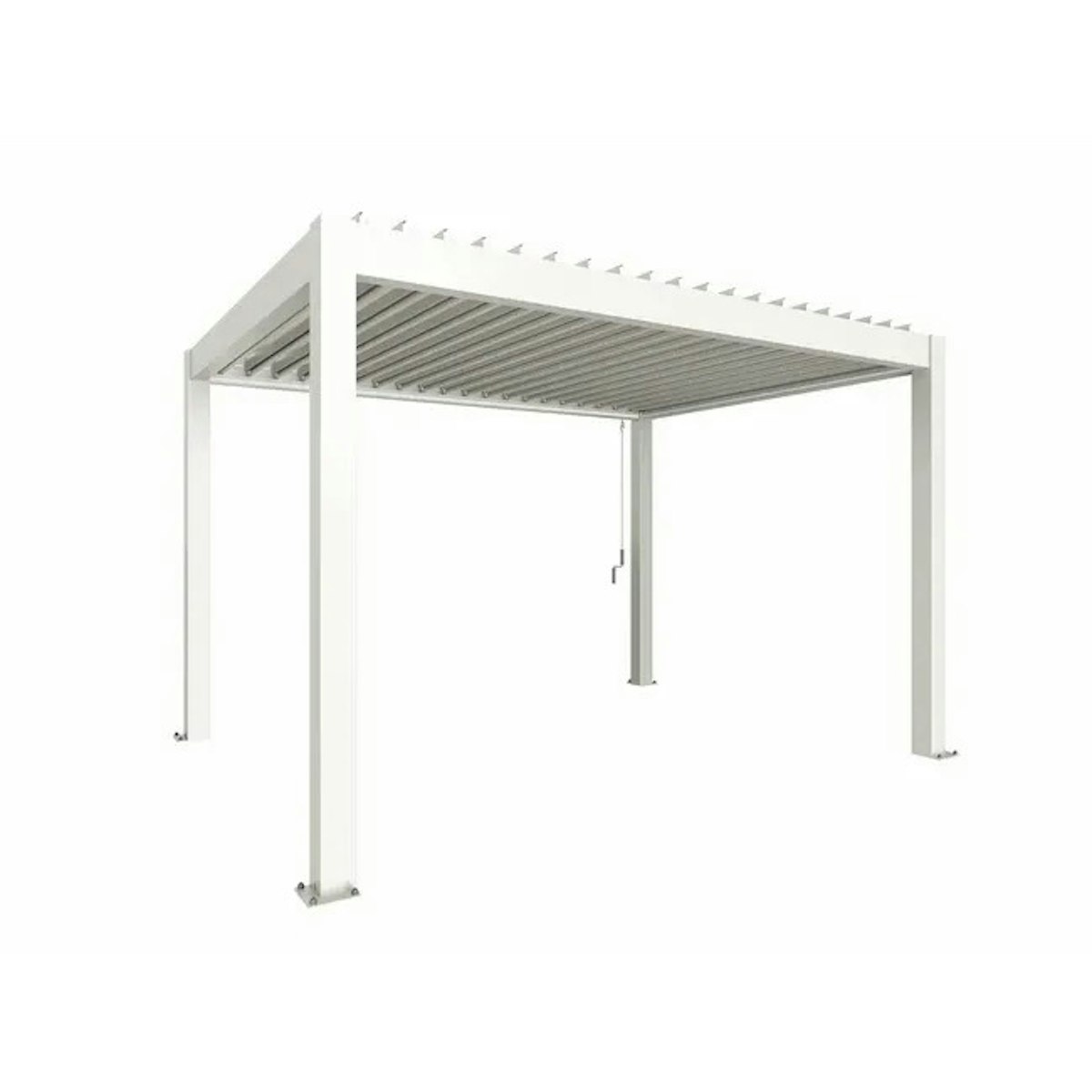 Biohort Pergola B 404,5 x T 312 x H 255 cm (Gr. 4x3) Rahmen: weiß / Dachlamellen: weiß von Biohort