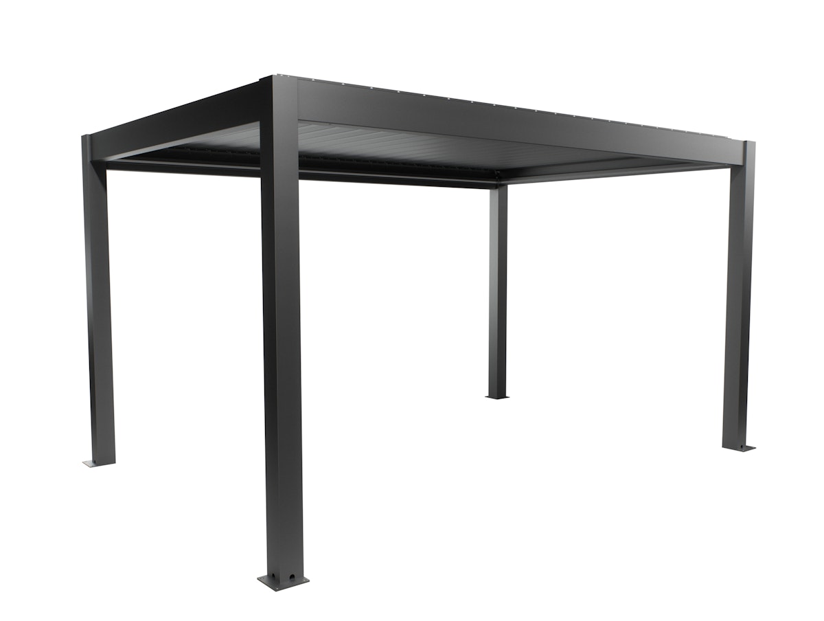 Biohort Pergola B 460 x T 312 x H 255 cm (Gr. 4,5x3), Rahmen: dunkelgrau-metallic / Dachlamellen: dunkelgrau-metallic von Biohort