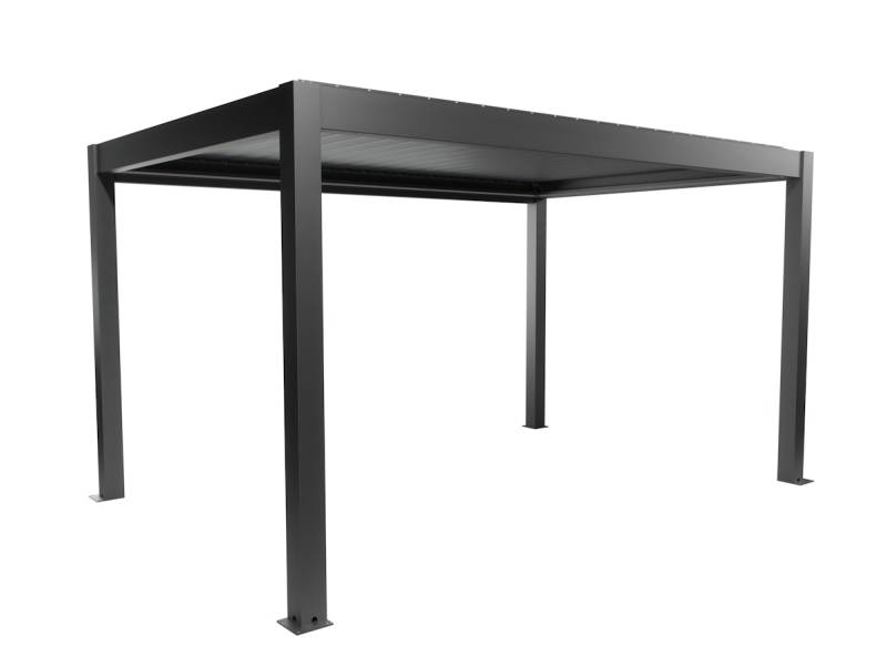 Biohort Pergola B 460 x T 312 x H 255 cm (Gr. 4,5x3), Rahmen: dunkelgrau-metallic / Dachlamellen: dunkelgrau-metallic von Biohort
