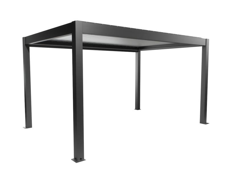 Biohort Pergola B 460 x T 312 x H 255 cm (Gr. 4,5x3), Rahmen: dunkelgrau-metallic / Dachlamellen: silber-metallic von Biohort