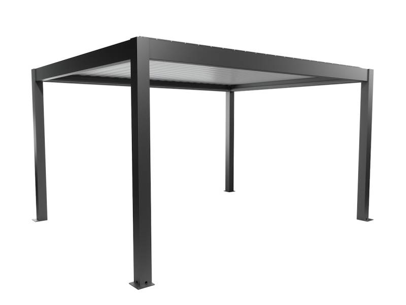 Biohort Pergola B 460 x T 367,5 x H 255 cm (Gr. 4,5x3,5), Rahmen: dunkelgrau-metallic / Dachlamellen: weiß von Biohort