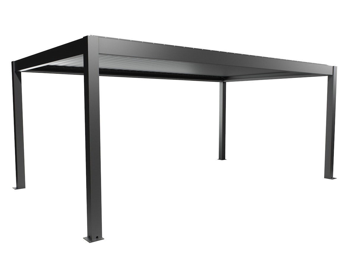 Biohort Pergola B 608 x T 367,5 x H 255 cm (Gr. 6x3,5), Rahmen: dunkelgrau-metallic / Dachlamellen: dunkelgrau-metallic von Biohort