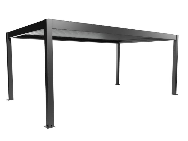 Biohort Pergola B 608 x T 367,5 x H 255 cm (Gr. 6x3,5), Rahmen: dunkelgrau-metallic / Dachlamellen: dunkelgrau-metallic von Biohort