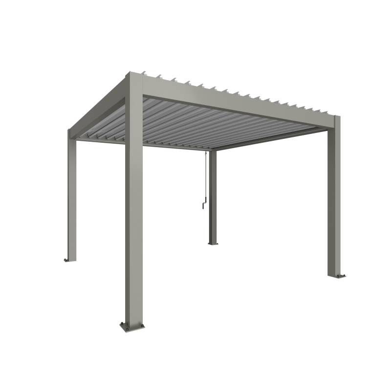 Biohort Pergola Gr. 3,5 x 3,5 quarzgrau 367,5 x 367,5 cm von Biohort