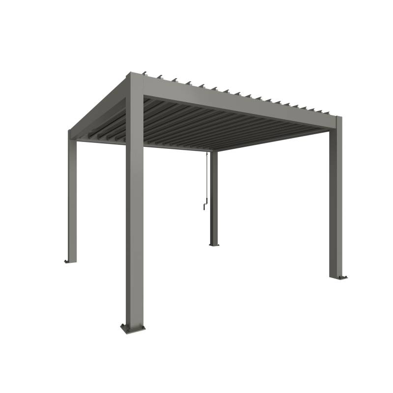 Biohort Pergola Gr. 3,5 x 3,5 quarzgrau-metallic 367,5 x 367,5 cm von Biohort