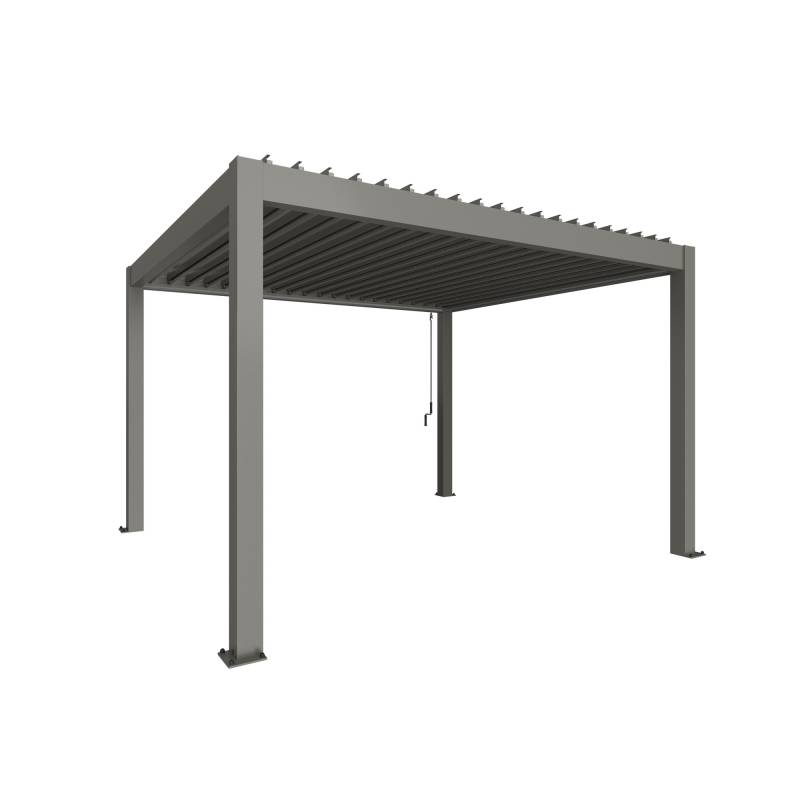 Biohort Pergola Gr. 4 x 3,5 quarzgrau-metallic 404,5 x 367,5 cm von Biohort