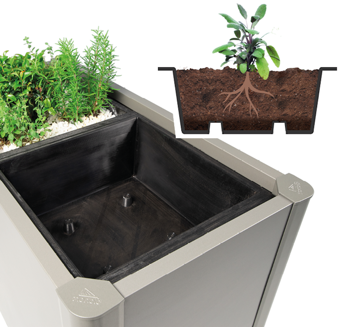 Biohort Pflanzeinsatz für Pflanzbeet Belvedere 2er Set Biohort Pflanzeinsatz für Pflanzbeet Belvedere 2er Set von Biohort