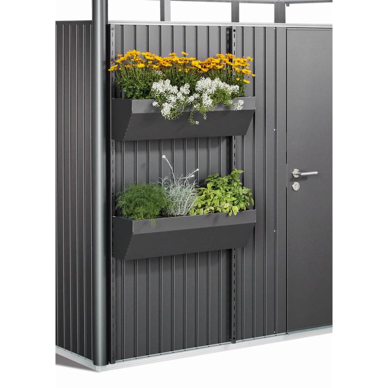 Biohort Pflanzgefäß 'FloraBoard' dunkelgrau-metallic für Gerätehaus 'AvantGarde', 'HighLine', 'Panorama' von Biohort