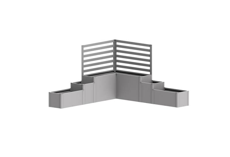 Biohort Pflanzkasten-System DaVinci Version 1 - Terrassenabgrenzung mit Rankgitter B x T x H 299,5 x 299,5 x 168 cm silber-metallic Biohort Pflanzkasten-System DaVinci Version 1 - Terrassenabgrenzung mit Rankgitter B x T x H 299,5 x 299,5 x 168 cm silber-metallic von Biohort