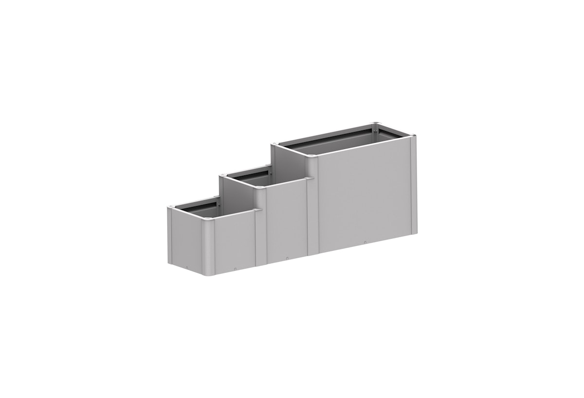 Biohort Pflanzkasten-System DaVinci Version 3 - Blumentreppe B x T x H 201 x 53 x 77 cm silber-metallic Biohort Pflanzkasten-System DaVinci Version 3 - Blumentreppe B x T x H 201 x 53 x 77 cm silber-metallic von Biohort