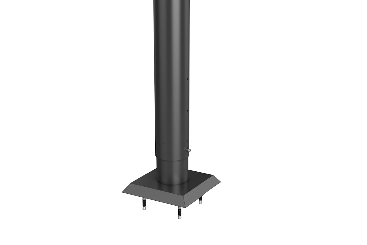 Biohort Pfosten/Steher für Sichtschutz-System zum Aufdübeln Sichtschutz Höhe 135 cm dunkelgrau-metallic von Biohort