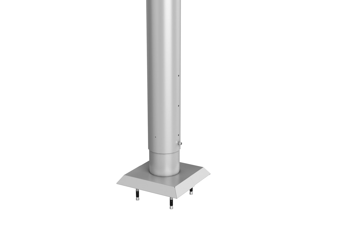 Biohort Pfosten/Steher für Sichtschutz-System zum Aufdübeln Sichtschutz Höhe 135 cm silber-metallic von Biohort