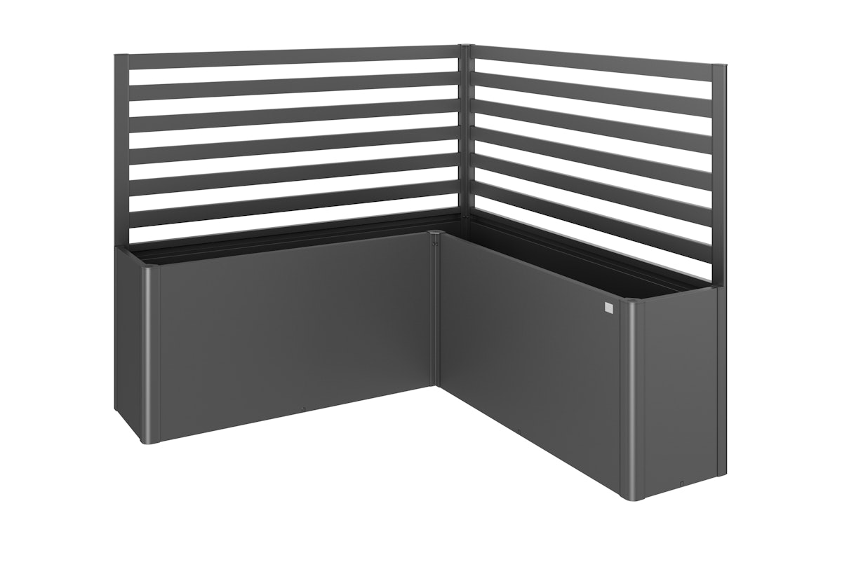 Biohort Rankgitter für Hochbeet (2 Stück, für L-Form) L Form dunkelgrau-metallic von Biohort