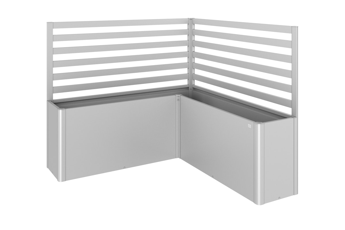 Biohort Rankgitter für Hochbeet (2 Stück, für L-Form) L Form silber-metallic von Biohort