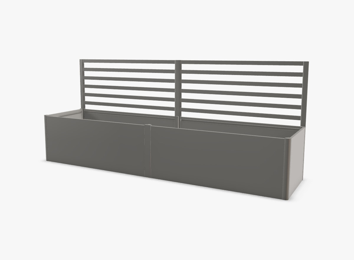 Biohort Rankgitter für Hochbeet 4 m Seite quarzgrau-metallic von Biohort