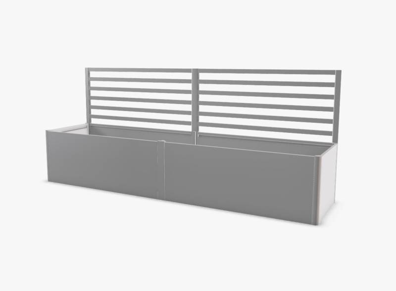 Biohort Rankgitter für Hochbeet 4 m Seite silber-metallic von Biohort