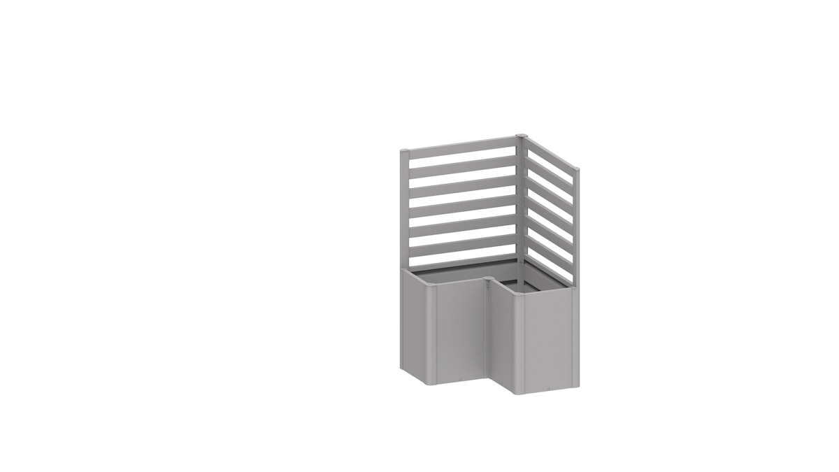 Biohort Rankgitter für Pflanzbeet Belvedere mit L-Form (2 Stück; für Gr. L100, L150, L200) Belvedere Gr. L100 (MINI, MIDI und MAXI) silber-metallic von Biohort