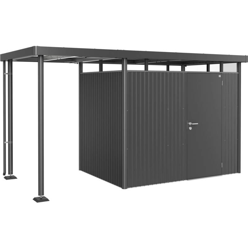 Biohort Seitendach für Gartenhaus HighLine 2 Dunkelgrau-Metallic 150x195x222 cm von Biohort