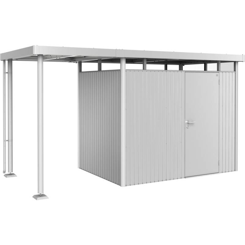 Biohort Seitendach für Gartenhaus HighLine 2 Silber-Metallic 150x195x222 cm von Biohort