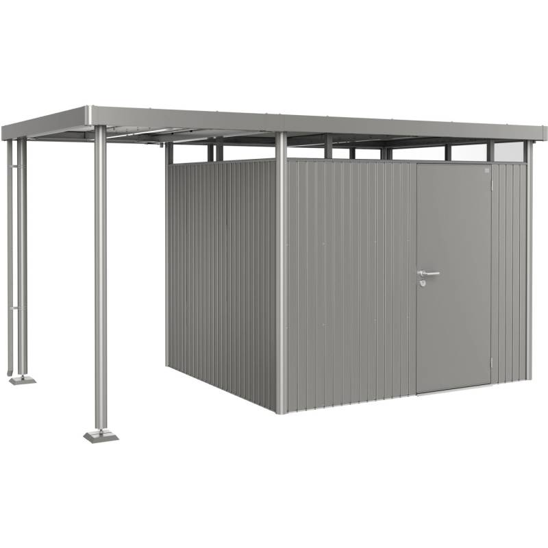 Biohort Seitendach für Gartenhaus HighLine 3 Quarzgrau-Metallic 150x235x222 cm von Biohort