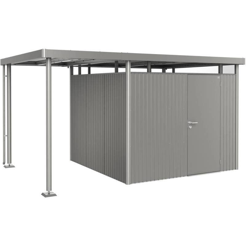 Biohort Seitendach für Gartenhaus HighLine 4 Quarzgrau-Metallic 150x275x222 cm von Biohort