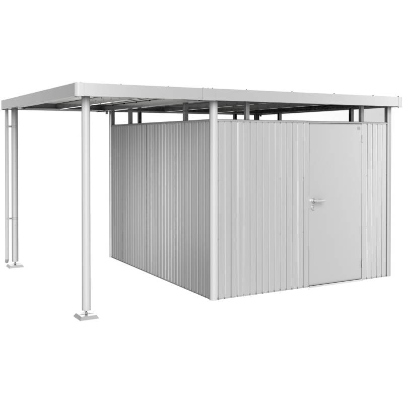 Biohort Seitendach für Gartenhaus HighLine 5 Silber-Metallic 150x315x222 cm von Biohort