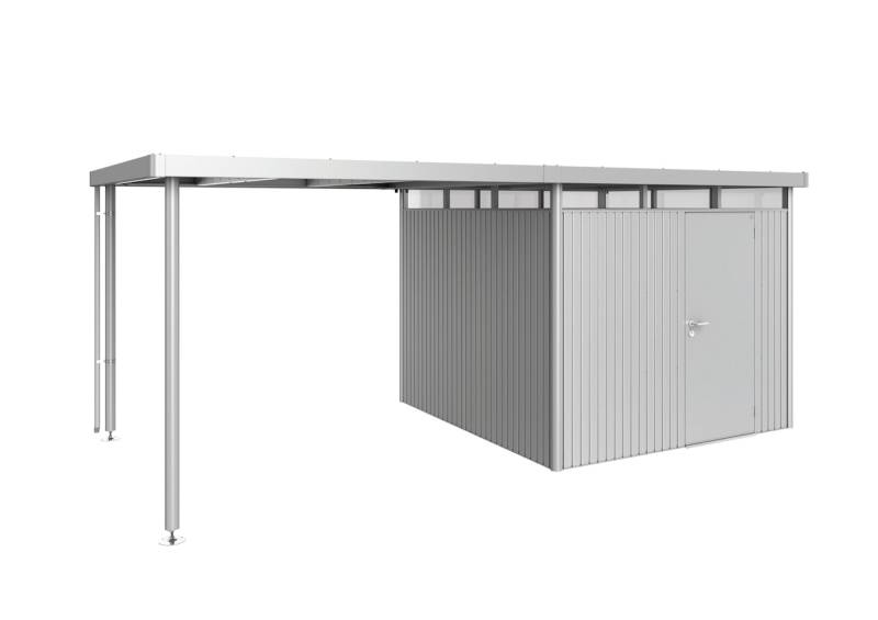 Biohort Seitendach zu Gerätehaus HighLine B 282 x T 275 cm (Gr. L passend zu Gr. H4), silber-metallic von Biohort