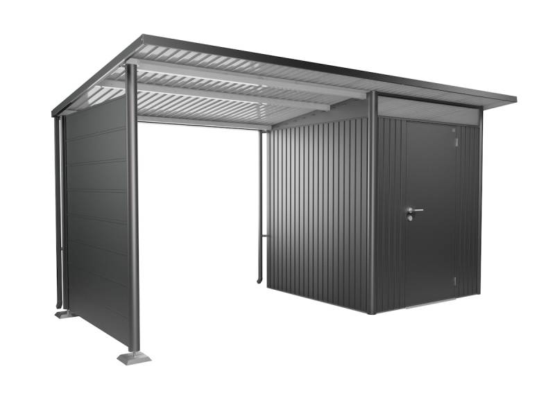 Biohort Seitenwand für Seitendach Gerätehaus Avantgarde & Avantgarde Eco T 157 x H 182 cm (für Seitendach Avantgarde A1 & A5) dunkelgrau-metallic von Biohort