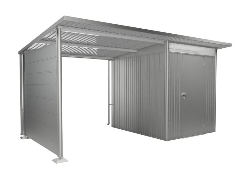 Biohort Seitenwand für Seitendach Gerätehaus Avantgarde & Avantgarde Eco T 197 x H 182 cm (für Seitendach Avantgarde A2 & A6) silber-metallic von Biohort
