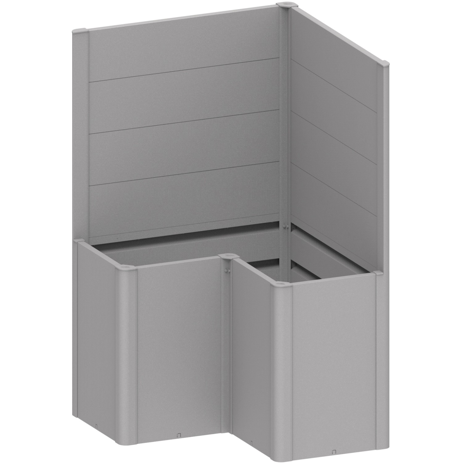 Biohort Sichtschutz Belvedere L-Form 2 Stk. o. Acrylglas Gr. L100 Silber-Met. Biohort Sichtschutz Belvedere L-Form 2 Stk. o. Acrylglas Gr. L100 Silber-Met. von Biohort