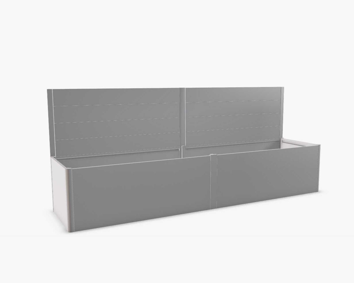 Biohort Sichtschutz für Hochbeet 4 m Seite, silber-metallic von Biohort