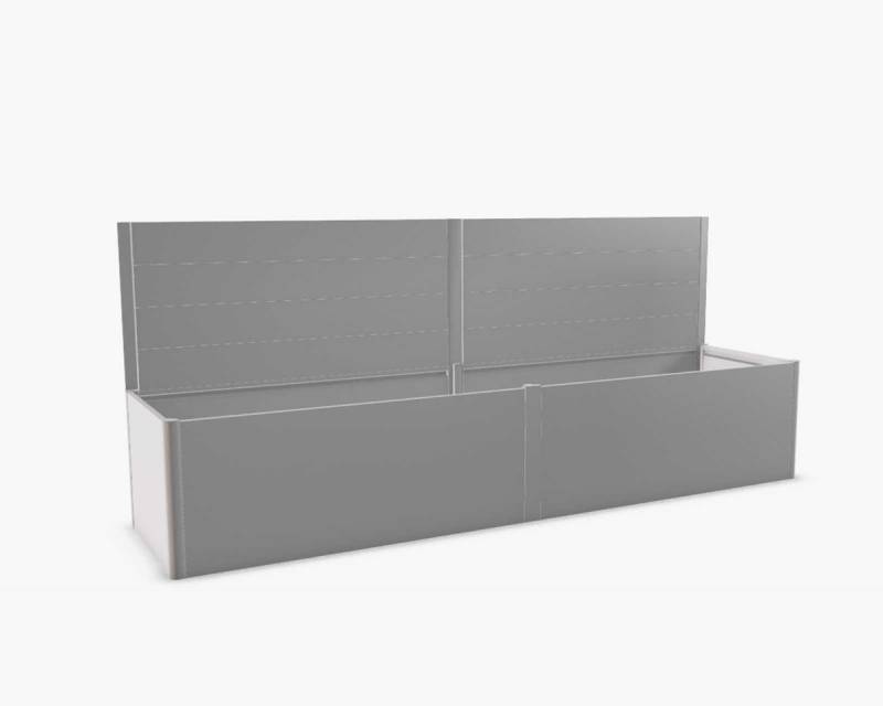 Biohort Sichtschutz für Hochbeet 4 m Seite, silber-metallic von Biohort