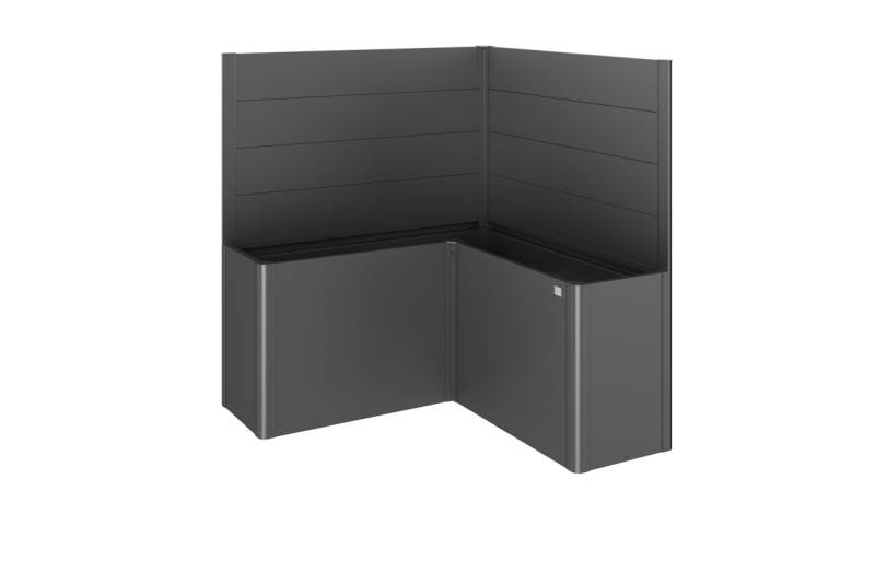 Biohort Sichtschutz für Pflanzbeet Belvedere mit L-Form (2 Stück; für Gr. L100, L150, L200) Belvedere Gr. L150 (MINI, MIDI und MAXI) dunkelgrau-metallic von Biohort