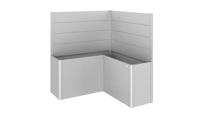 Biohort Sichtschutz für Pflanzbeet Belvedere mit L-Form (2 Stück; für Gr. L100, L150, L200) Belvedere Gr. L150 (MINI, MIDI und MAXI) silber-metallic von Biohort