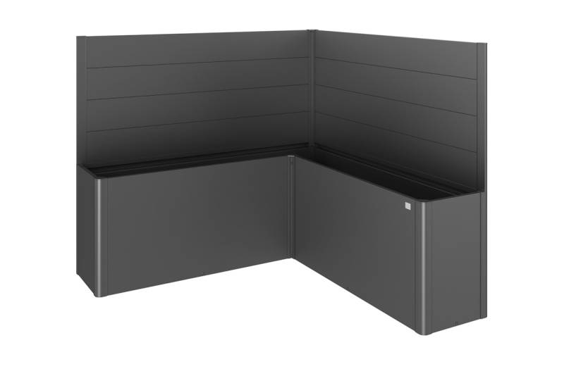 Biohort Sichtschutz für Pflanzbeet Belvedere mit L-Form (2 Stück; für Gr. L100, L150, L200) Belvedere Gr. L200 (MINI, MIDI und MAXI) dunkelgrau-metallic von Biohort