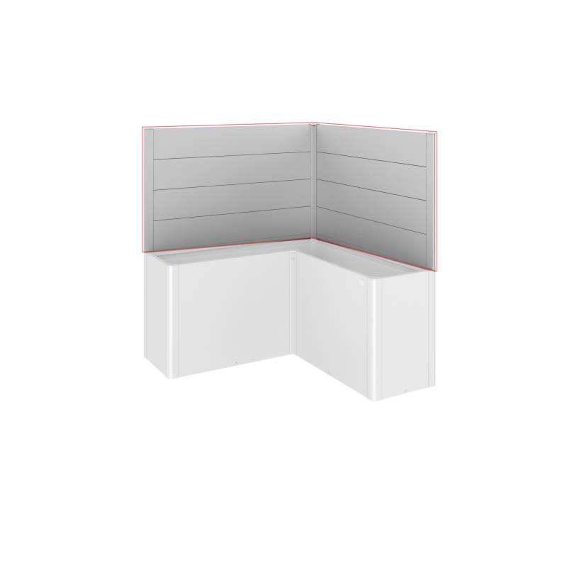 Biohort Sichtschutz für Pflanzkasten-System 'Belvedere' silber Gr. L150 L-Form, 2 Stück von Biohort
