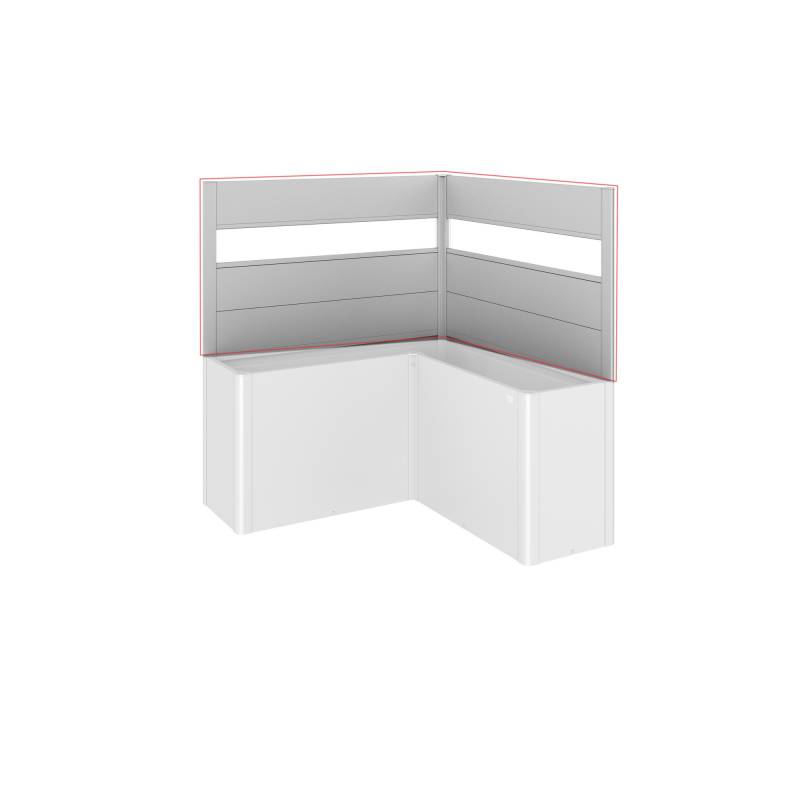 Biohort Sichtschutz für Pflanzkasten-System 'Belvedere' silber L-Form Gr. L150, 2 Stück von Biohort