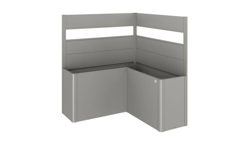 Biohort Sichtschutz mit Acrylglas-Paneel für Pflanzbeet Belvedere mit L-Form (2 Stück; für Gr. L100, L150, L200) Belvedere Gr. L150 (MINI, MIDI und MAXI) quarzgrau-metallic von Biohort