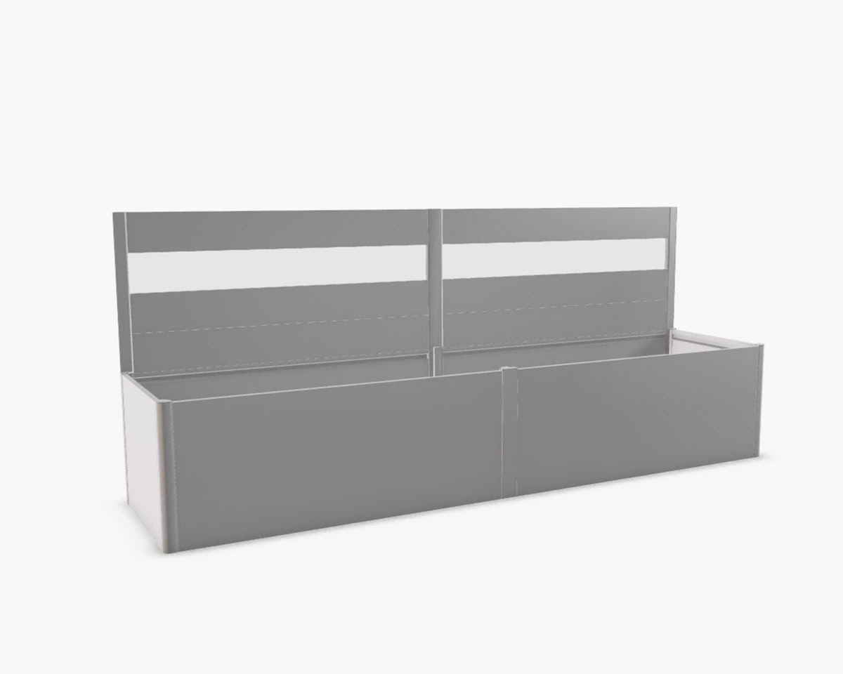 Biohort Sichtschutz mit Acrylglas-Paneel für Hochbeet 4 m Seite, silber-metallic Biohort Sichtschutz mit Acrylglas-Paneel für Hochbeet 4 m Seite, silber-metallic von Biohort