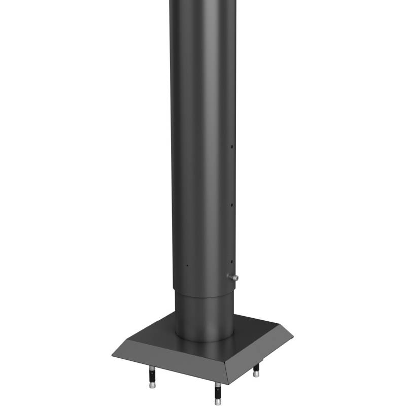 Biohort Steher für Sichtschutz zum Andübeln 135 cm hvst. Dunkelgrau-Metallic von Biohort