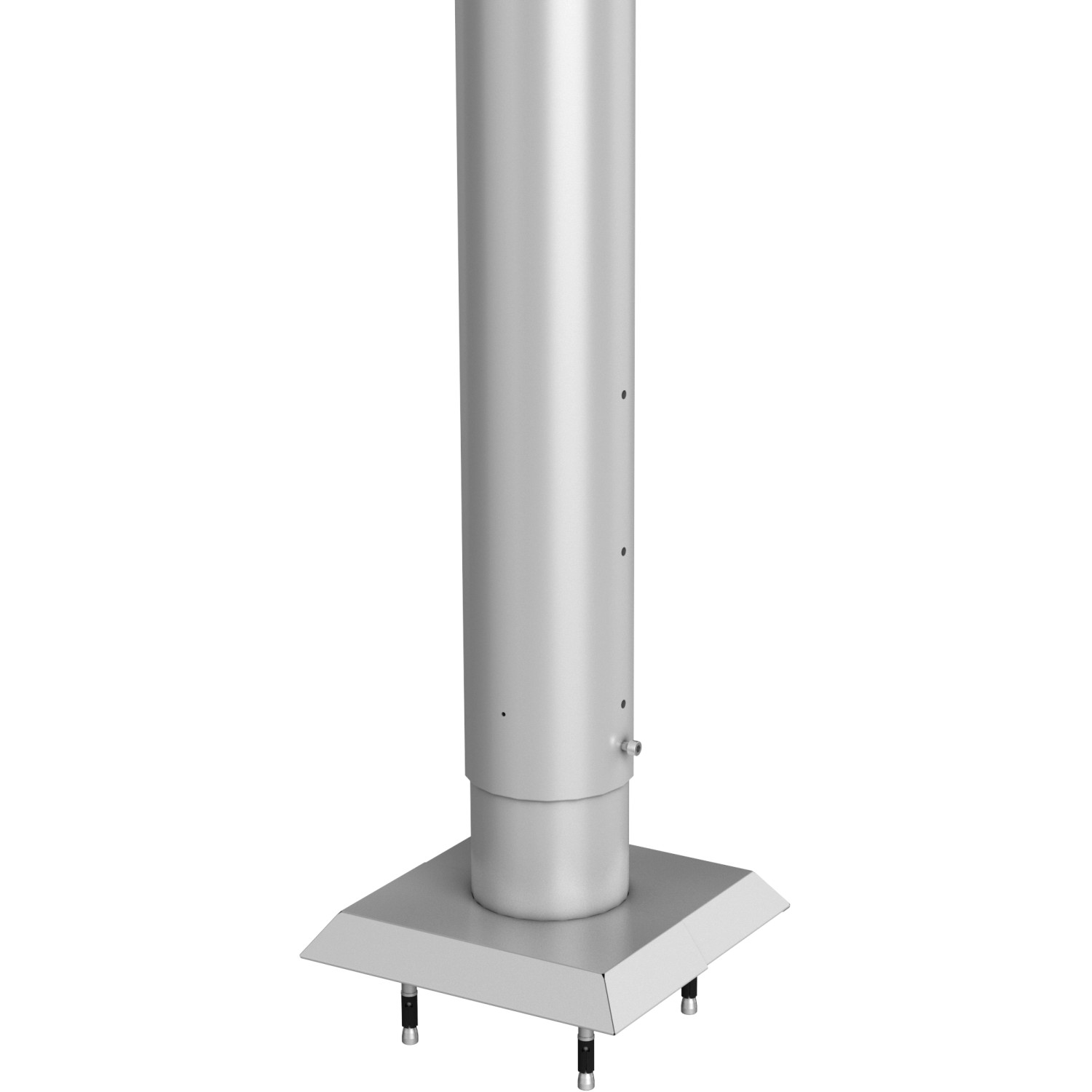 Biohort Steher für Sichtschutz zum Andübeln 135 cm hvst. Silber-Metallic von Biohort