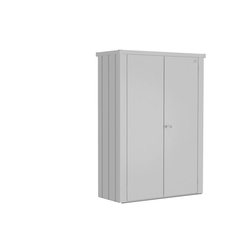 Biohort Terrassenschrank Romeo B 132 x T 57 x H 181 cm (Größe M HIGH) silber-metallic von Biohort